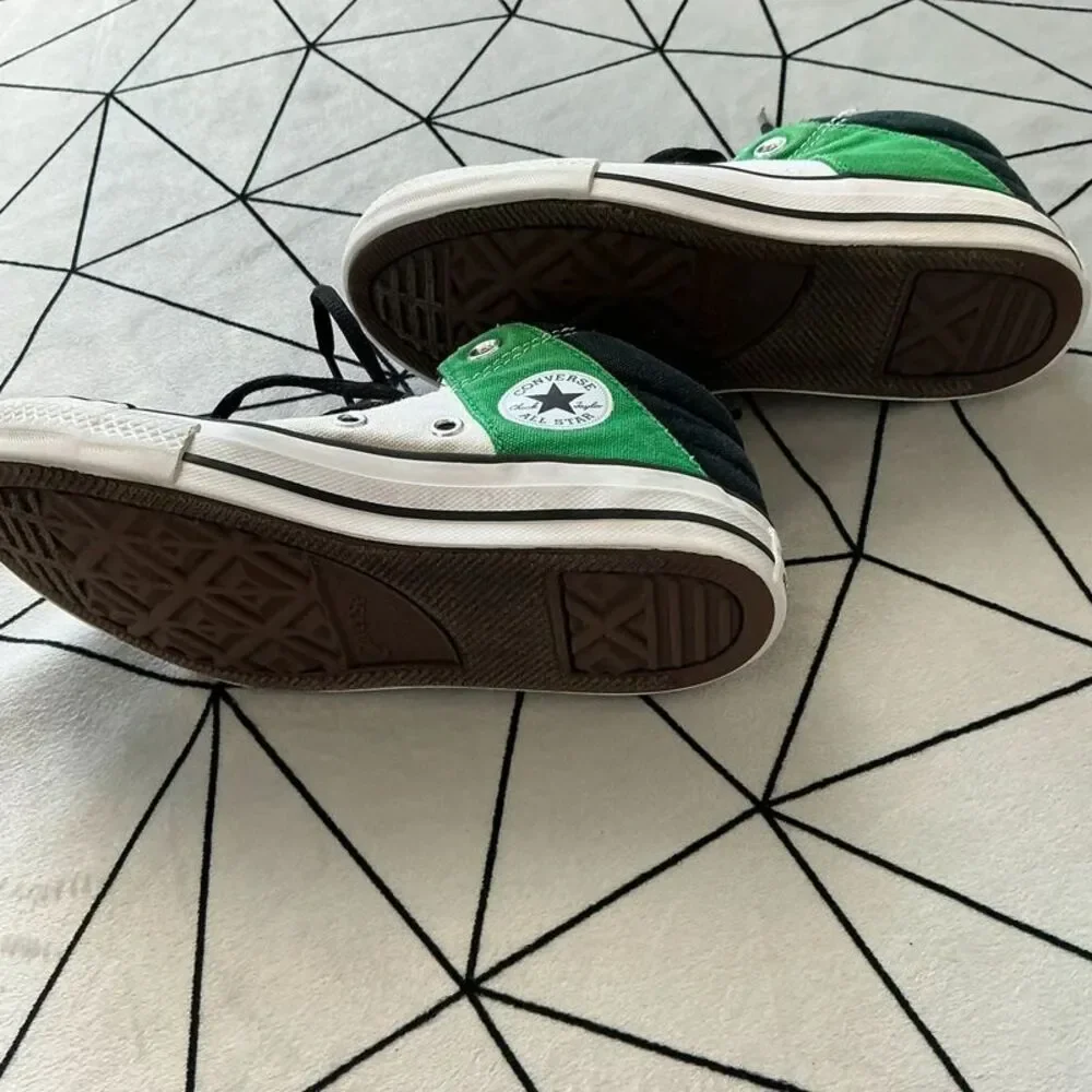 Converse Chuck Taylor All Star Mid Green Black White Kids 13